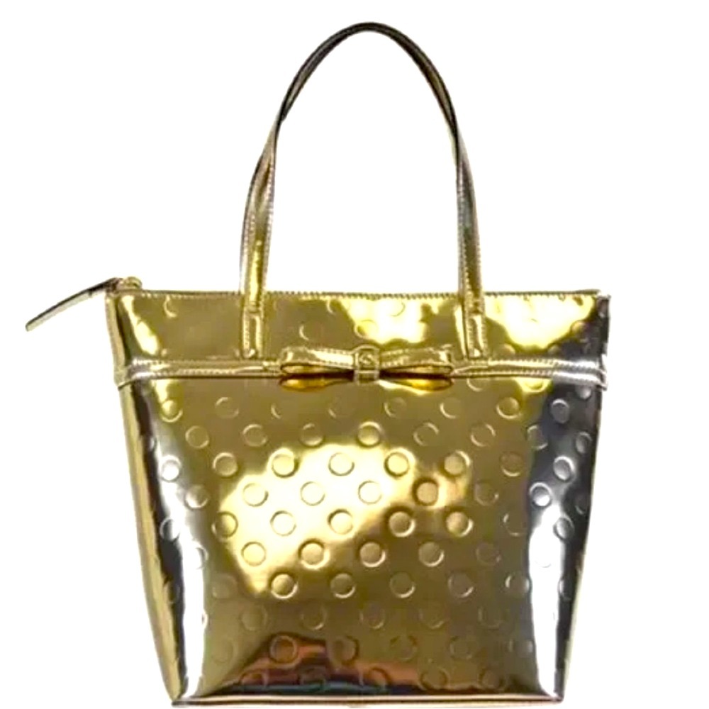 KATE SPADE JERILYN CAMILLIA STREET SMALL GOLD TOTE BAG